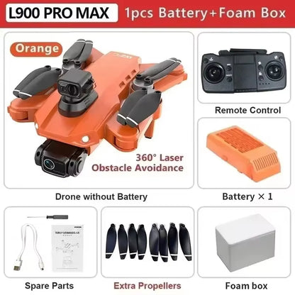 NEW HOT L900 Pro MAX GPS Drone 4K Professional HD Dual Camera 5G Wifi 360° Obstacle Avoidance Brushless Foldable Quadcopter